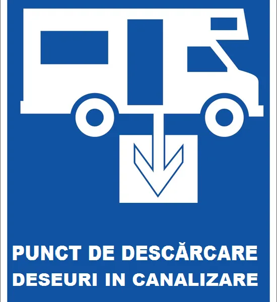 Placuta pentru rulote punct de  descarcare deseuri in canalizare