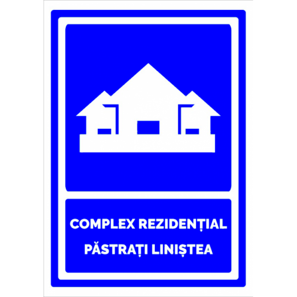 Semn pentru zona de complex rezidential