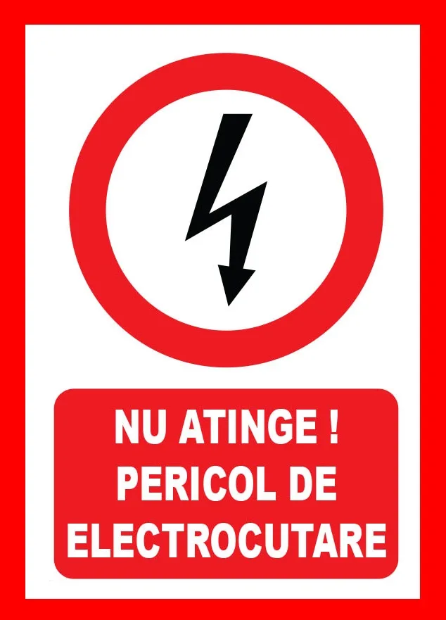 Placuta nu atinge pericol de electrocutare