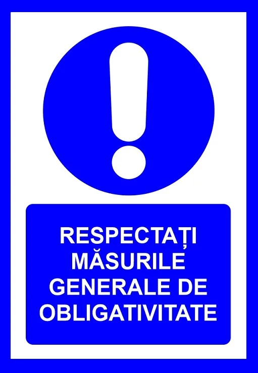 placuta respectati masurile generale de obligativitate