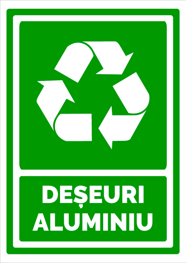 Semn pentru deseuri aluminiu