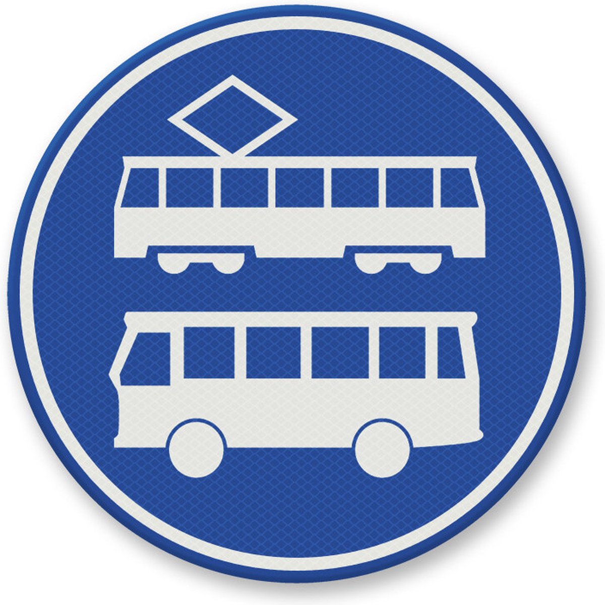 Semn de circulatie pentru benzile de autobuz și tramvai