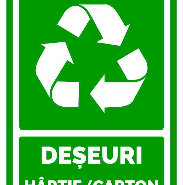 Semn pentru deseuri hartie si carton