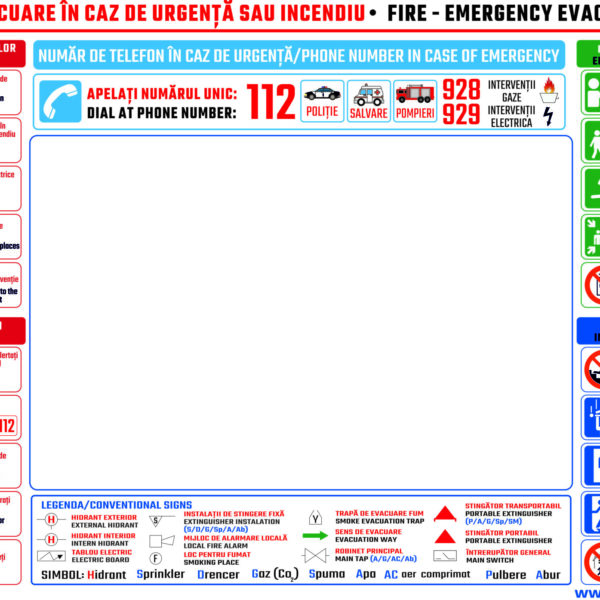 Plansa de evacuare in caz de incendiu