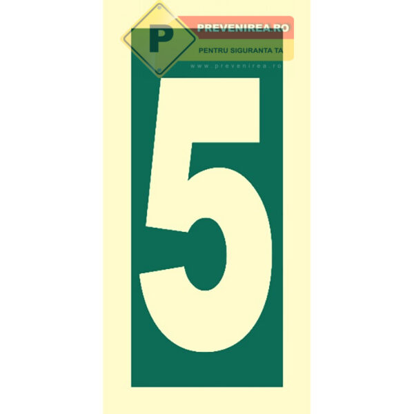 Indicator numarul 5 fotoluminiscent