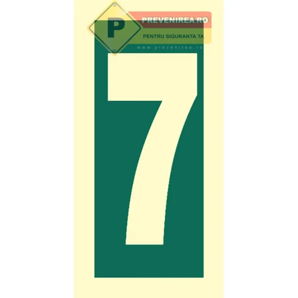 Indicator numarul 7 fotoluminiscent