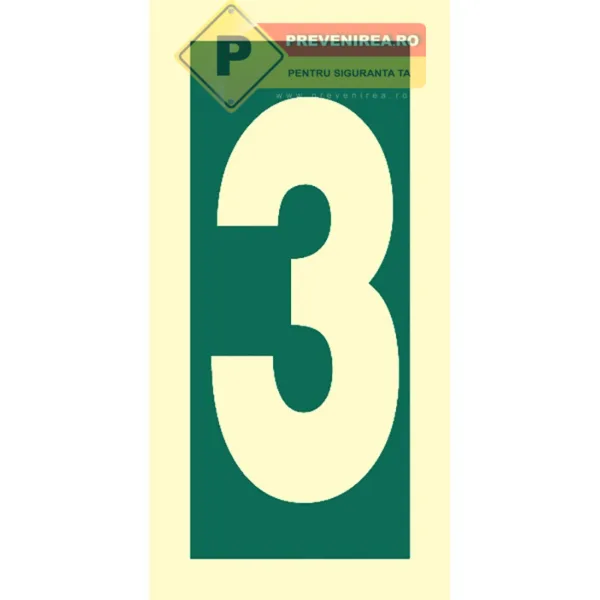 Indicator numarul 3 fotoluminiscent