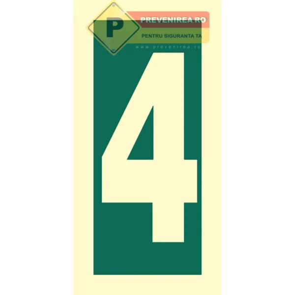 Indicator numarul 4 fotoluminiscent