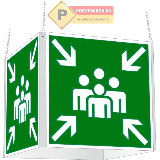 Cub suspendat din PVC pentru locuri de adunare în caz de urgență - Semnalizare profesională