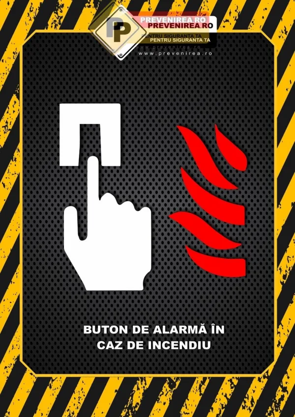 Afișe de Siguranță pentru Butoane de Alarmă la Incendiu