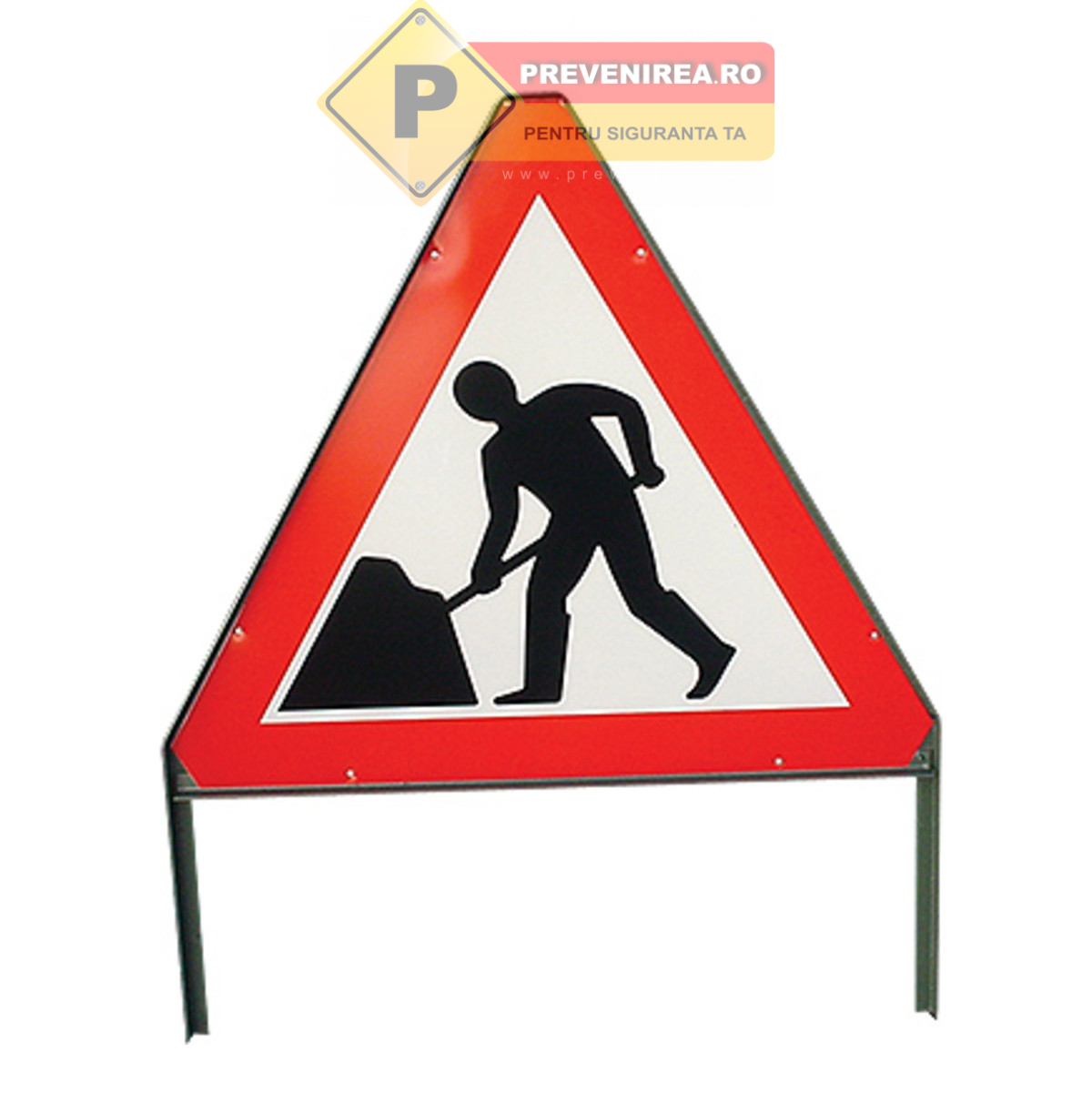 Indicator triunghi mobil trepied cu 3 laturi pentru lucrări șantier