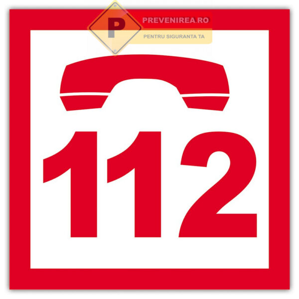 Indicator 112 - Numărul Unic pentru Apeluri de Urgență | Placă Informativă