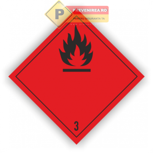 Etichete rezistente pentru lichide inflamabile Clasa 3 - Ideal pentru depozit și transport