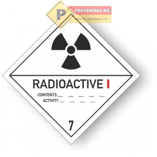 Etichetă Profesională pentru Produse Radioactive - Siguranță și Conformitate Legală