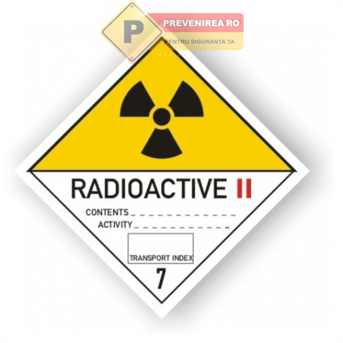 Etichetă Material Periculos Radioactiv - Standard ISO și Siguranță Certificată