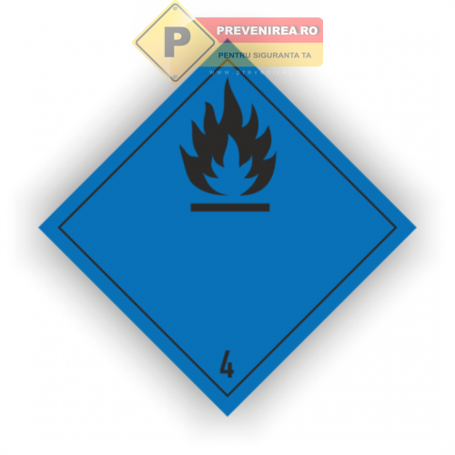 Etichete chimice Clasa 4 - Substanțe reactive cu apa și pericol de incendiu