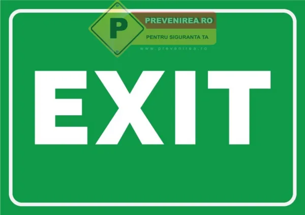 Indicator EXIT de siguranță - semnalizare profesională pentru ieșiri de urgență