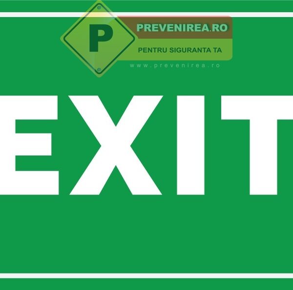 Indicator EXIT de siguranță - semnalizare profesională pentru ieșiri de urgență