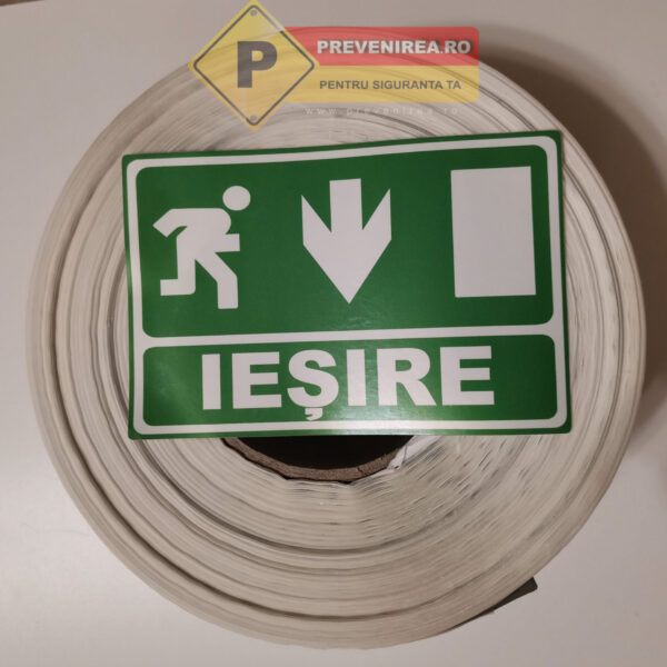 Bandă de Siguranță cu Semne Ieșire - Ideală pentru Birouri și Spații Publice