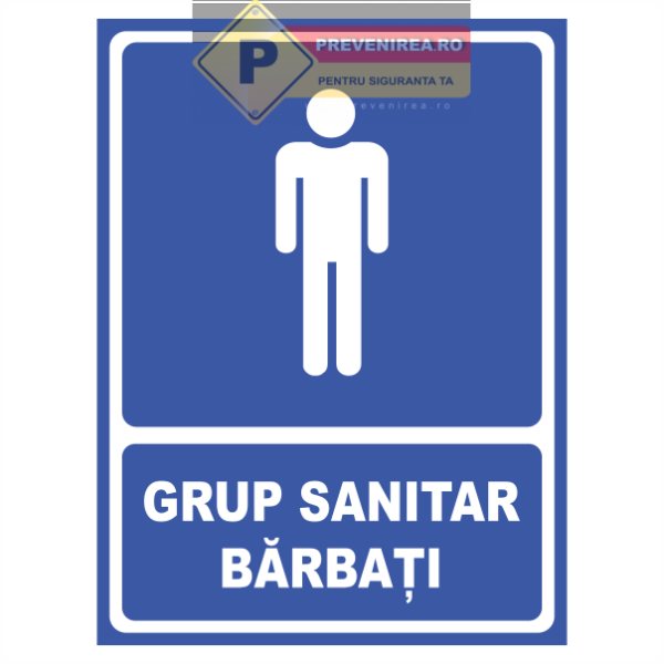 Semn pentru grup sanitar barbati