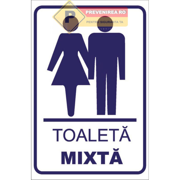 Semn pentru toaleta mixta