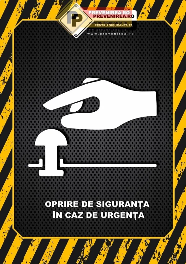 Afiș de Semnalizare pentru Buton de Alarmă - Protecție și Reacție Rapidă