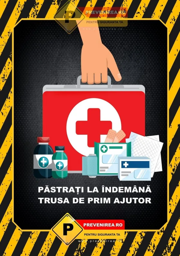 Afișe pentru Truse de Prim Ajutor pentru Cabinete și Puncte de Intervenție