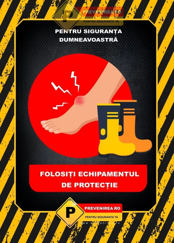 Afis Protejează-te si Folosește Echipamentele de Siguranță