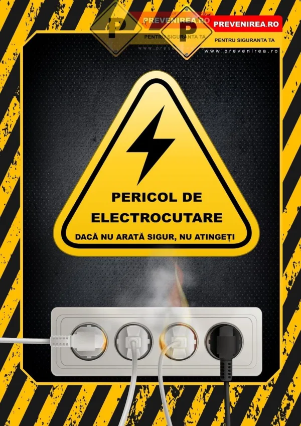 Afișe Pericol Electric - Protecție și Siguranță la Locul de Muncă