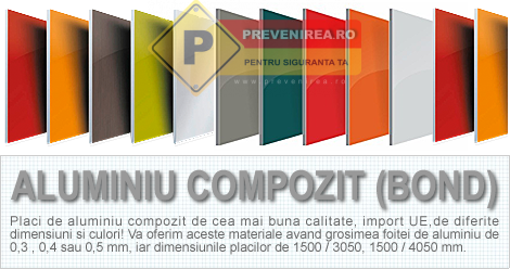Semne program din aluminiu