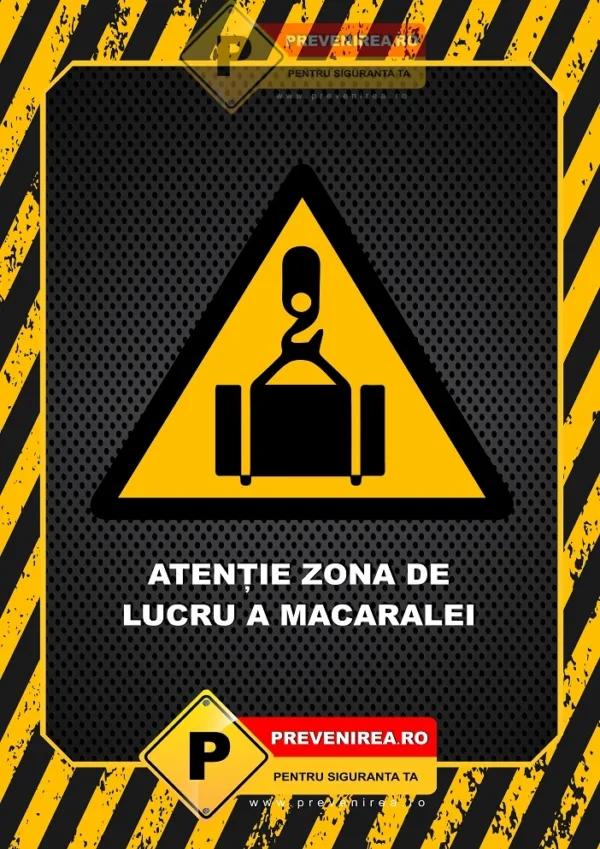 Afiș Lucrări la Înălțime - Reguli și Instrucțiuni de Siguranță pentru Șantiere